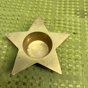 5 star brass candle votive holder